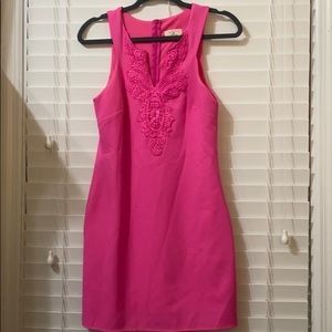 Everly pink embroidered dress